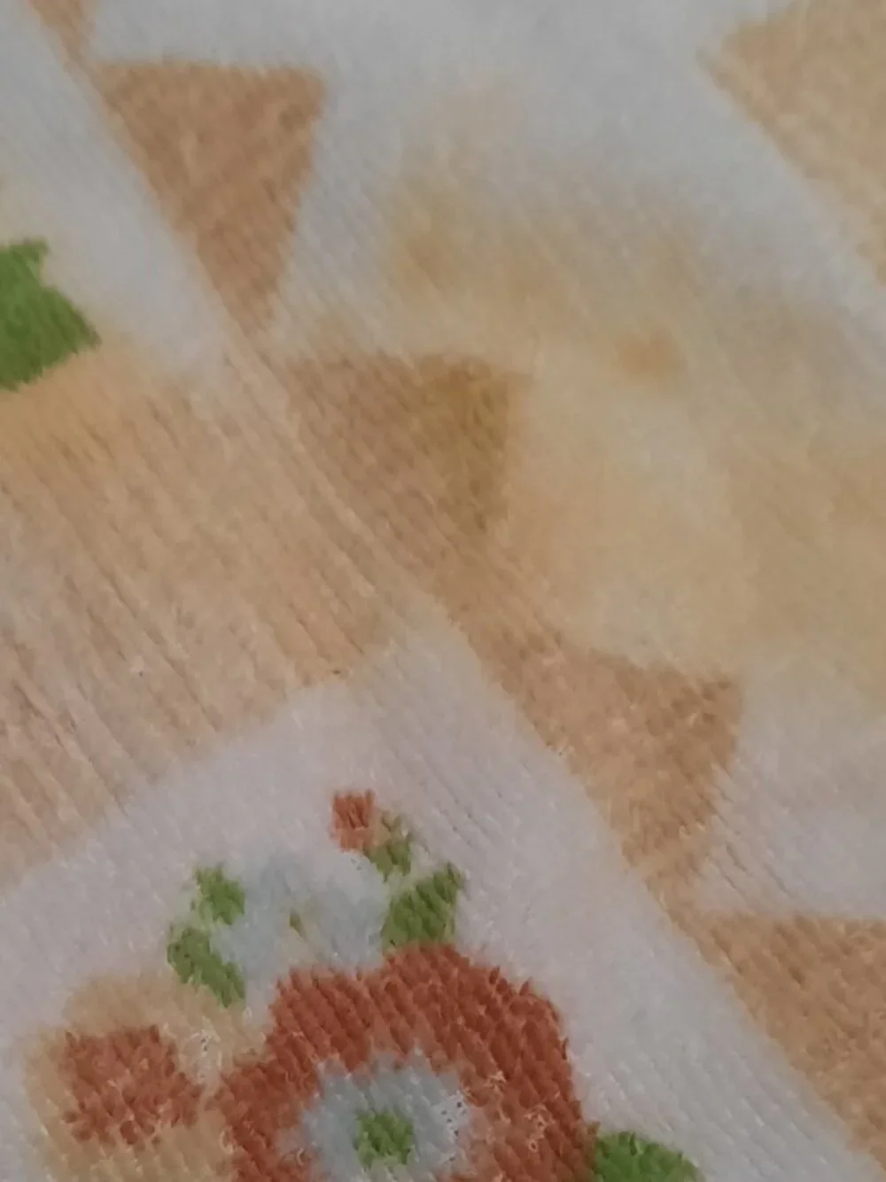 Vintage Lady Pepperell Floral Gingham Towel Set Tan Red Blue Washcloths USA